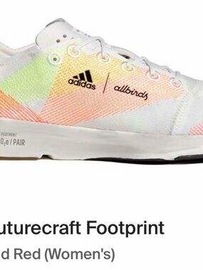 Adizero adidas x allbirds Women's White Sneakers with Pastel Neon Accents